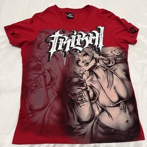 Tribal Gear Shirt Mens M Red Graffiti Graphic Streetwear Hip Hop Tee Skater